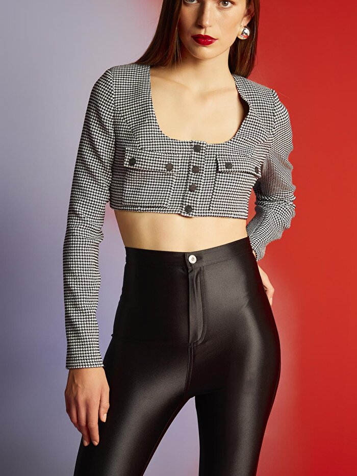 Nocturne Vatkalı Crop Ceket