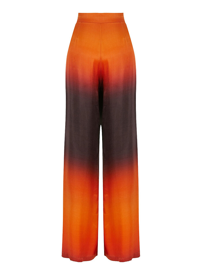 Nocturne Dökümlü Geniş Paça Pantolon