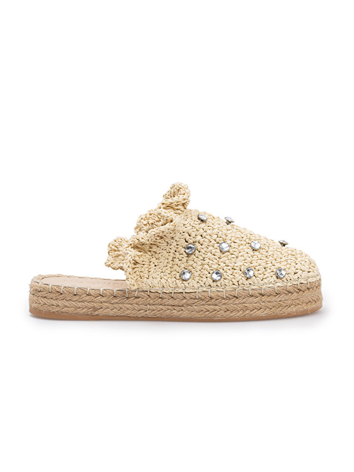 Nocturne Taşlı Hasır Örgü Terlik