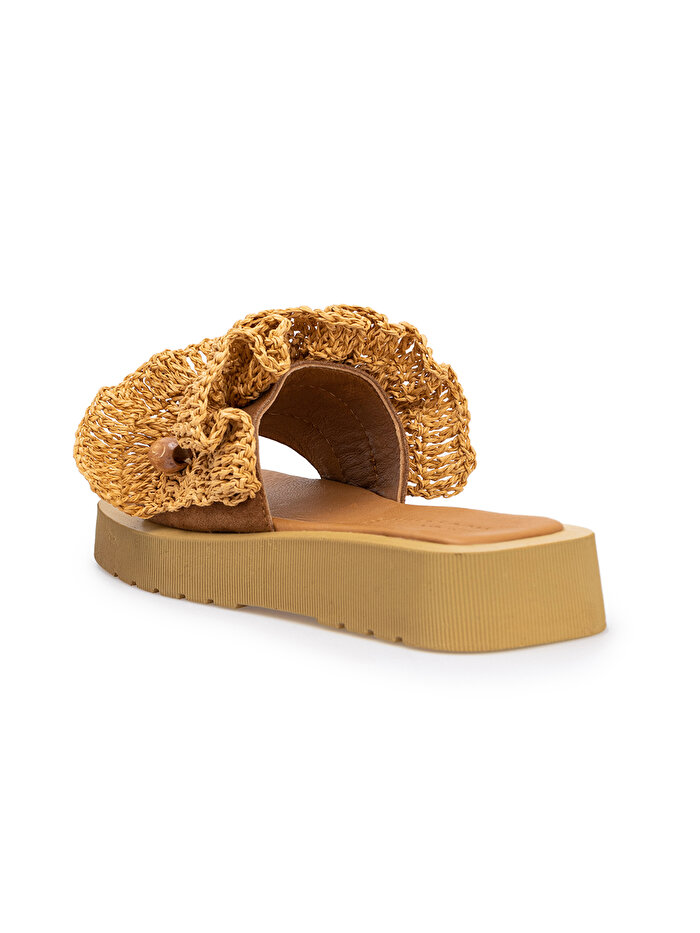 Nocturne Deniz Kabuklu Önü Açık Örgü Terlik