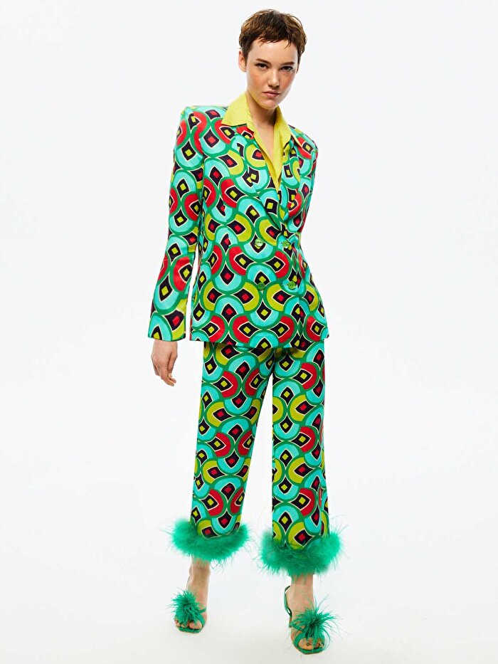 Nocturne Otriş Tüy Detaylı Pantolon