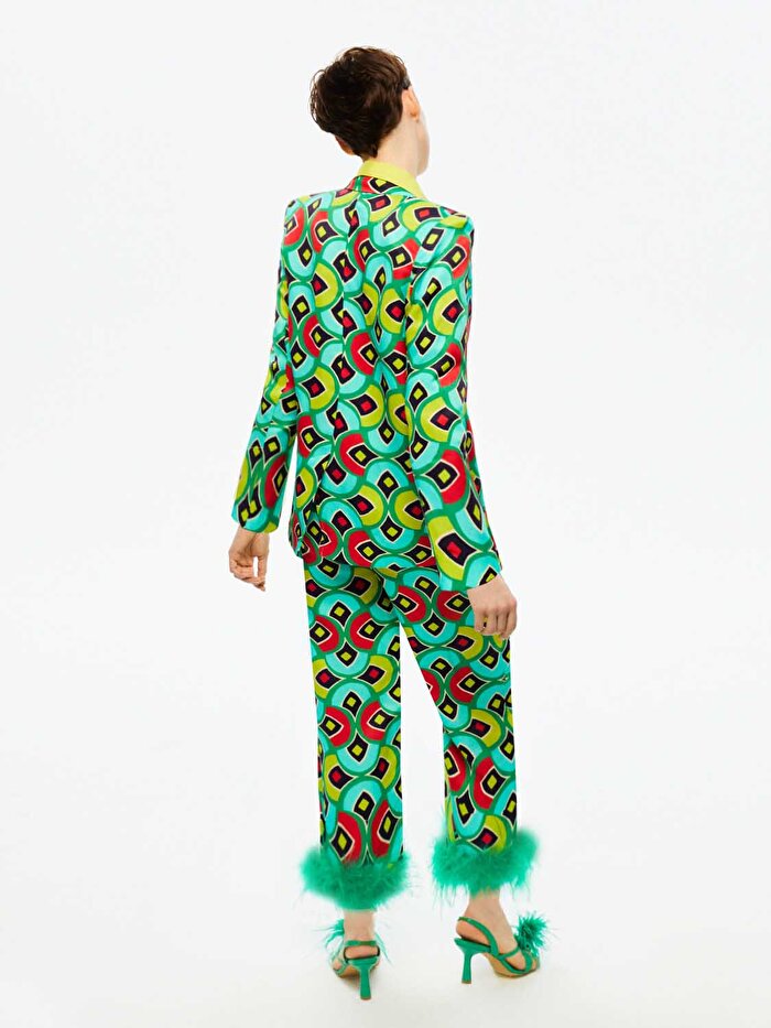 Nocturne Otriş Tüy Detaylı Pantolon