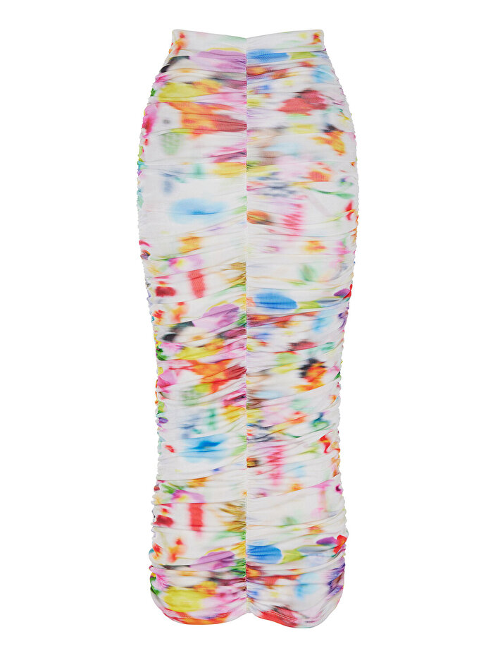 Nocturne Desenli Drapeli Etek