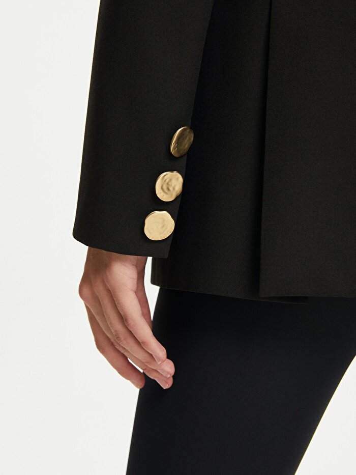 Nocturne Kruvaze Vatkalı Maskülen Ceket