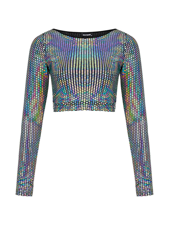 Nocturne Hologramlı Crop Top