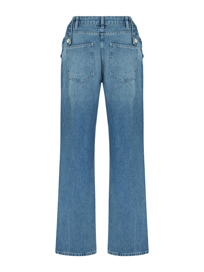 Nocturne Fermuar Kapamalı Pencereli Jean Pantolon