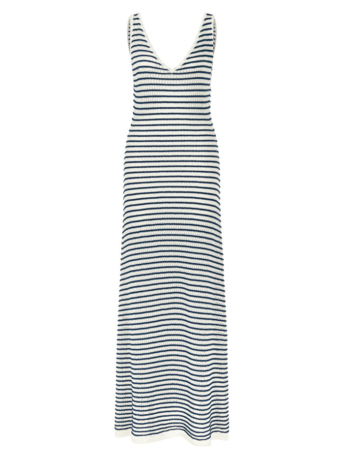 Nocturne Çizgili Uzun Elbise