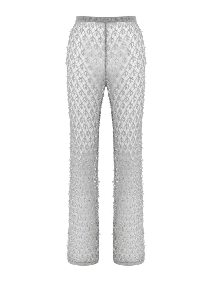 Nocturne Parıltı İplikli File Pantolon