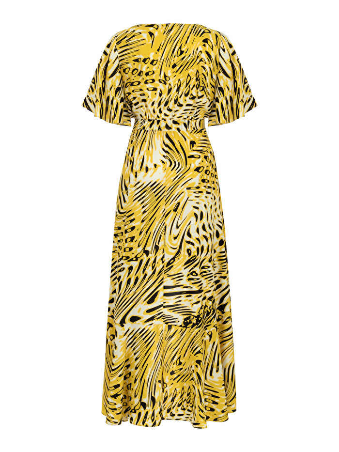 Nocturne Desenli Asimetrik Elbise