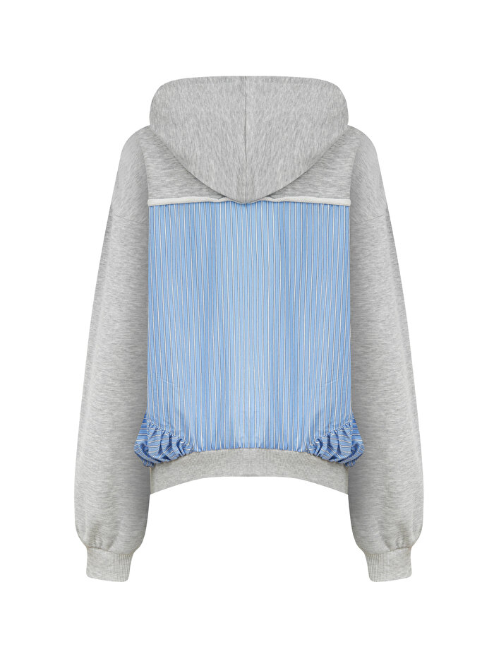 Nocturne Oversize Fermuarlı Sweatshirt
