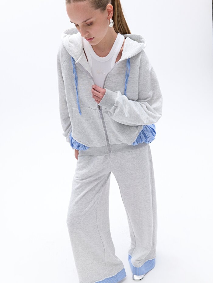 Nocturne Oversize Fermuarlı Sweatshirt