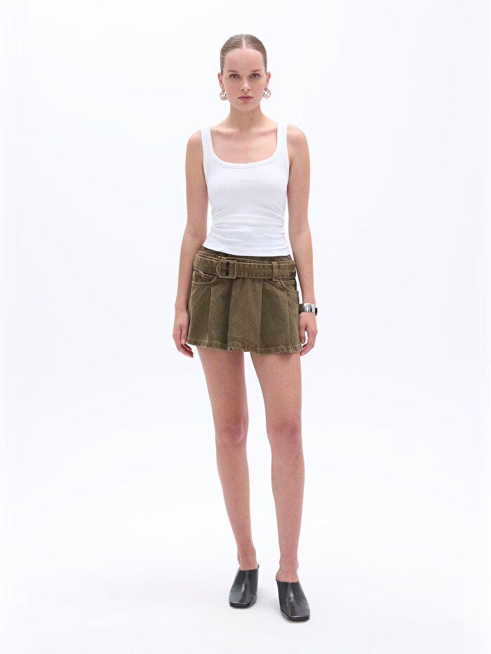 Nocturne Baskı Detaylı Askılı Crop Top