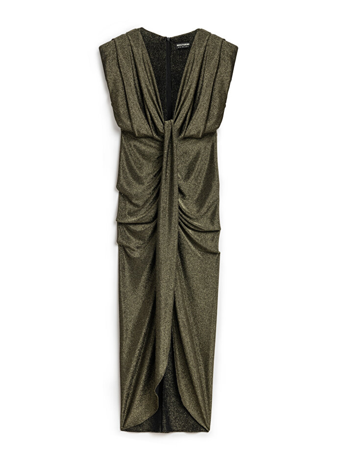 Nocturne Vatkalı Maxi Elbise