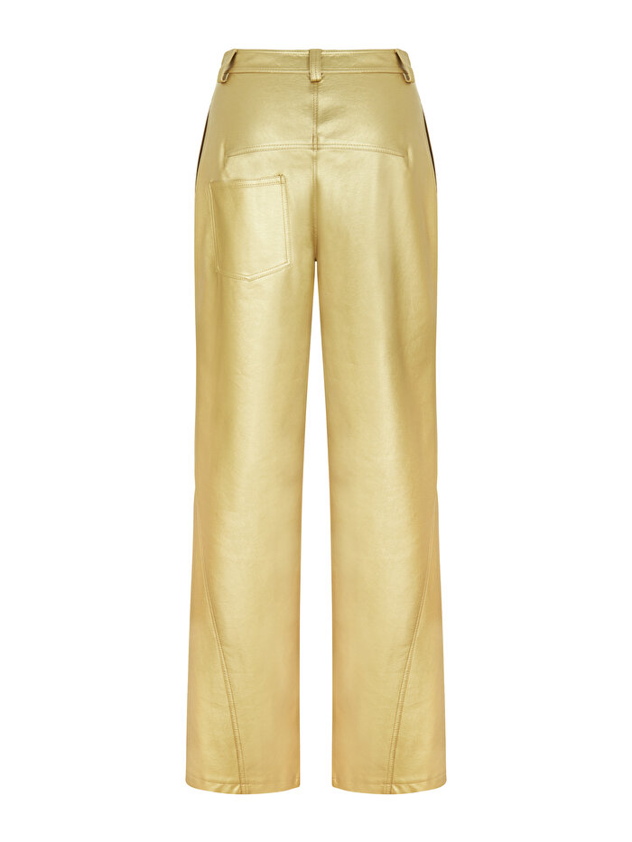Nocturne Yüksek Bel Suni Deri Pantolon