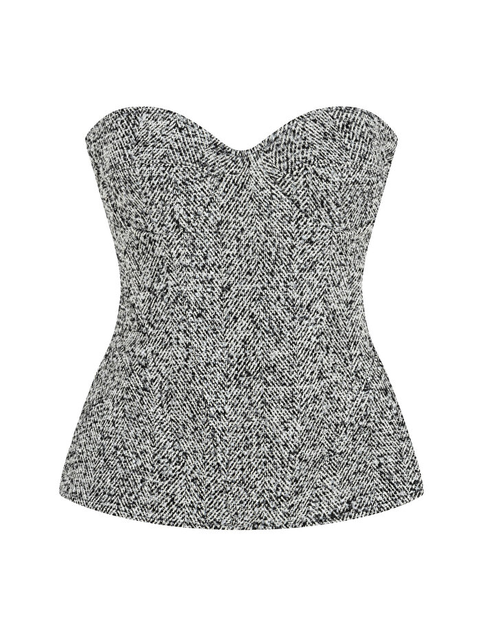 Nocturne Straplez Kalp Yaka Bluz