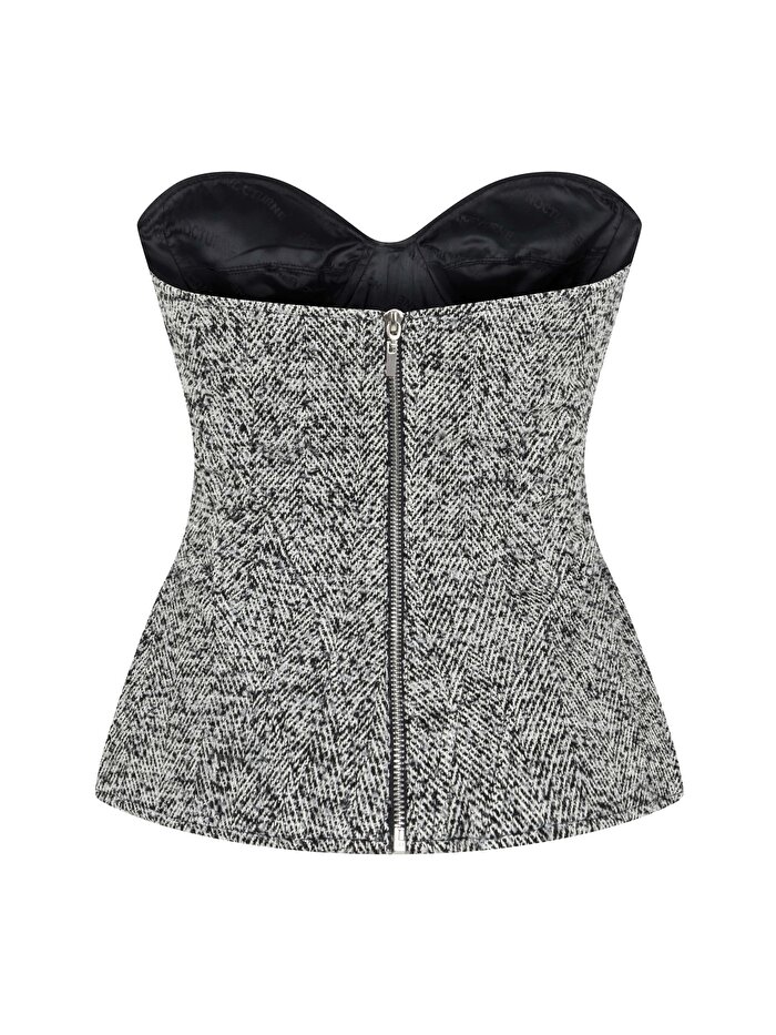 Nocturne Straplez Kalp Yaka Bluz