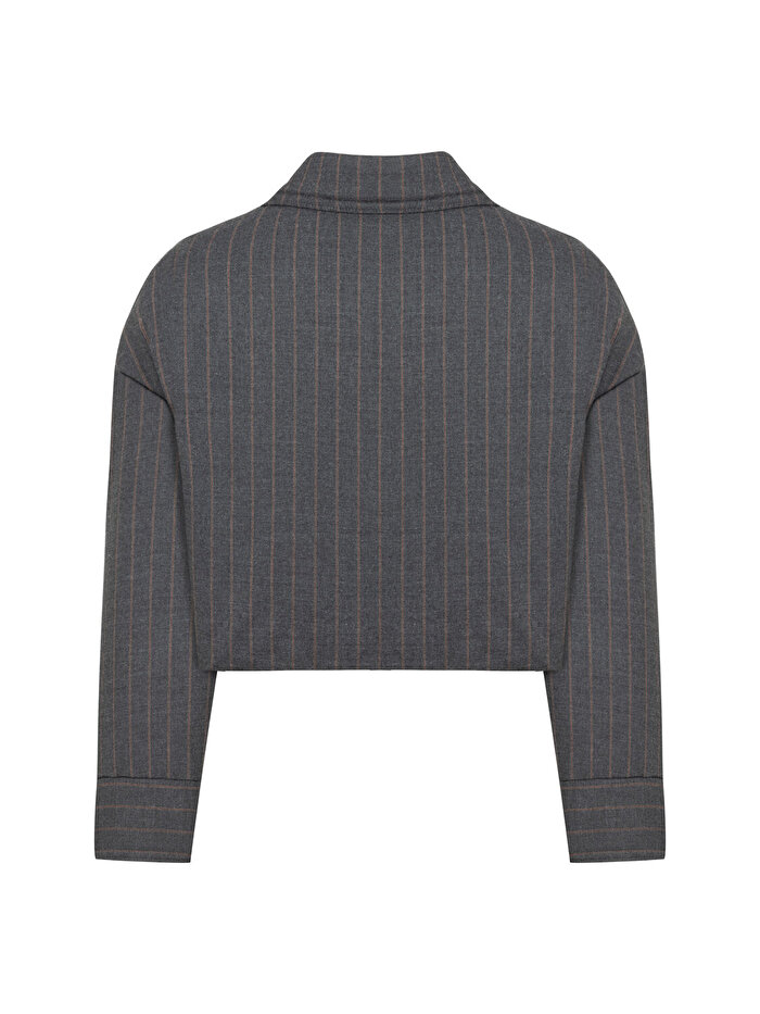 Nocturne Çizgili Vatkalı Mont