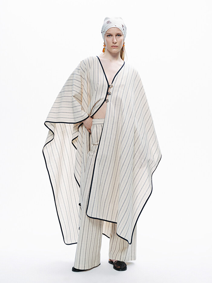 Nocturne Çizgili Kaftan