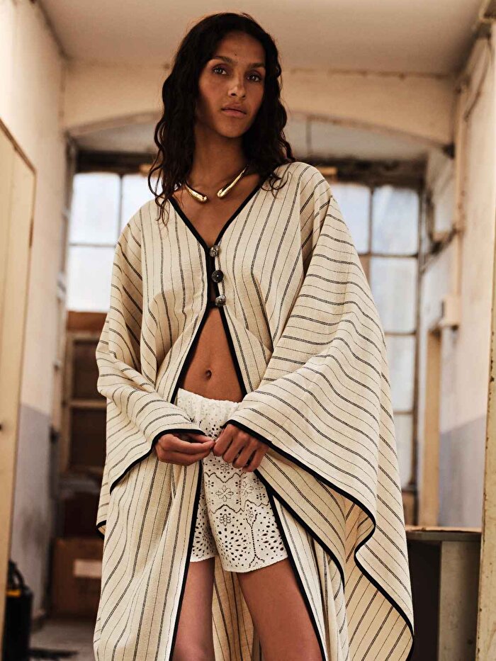 Nocturne Çizgili Kaftan