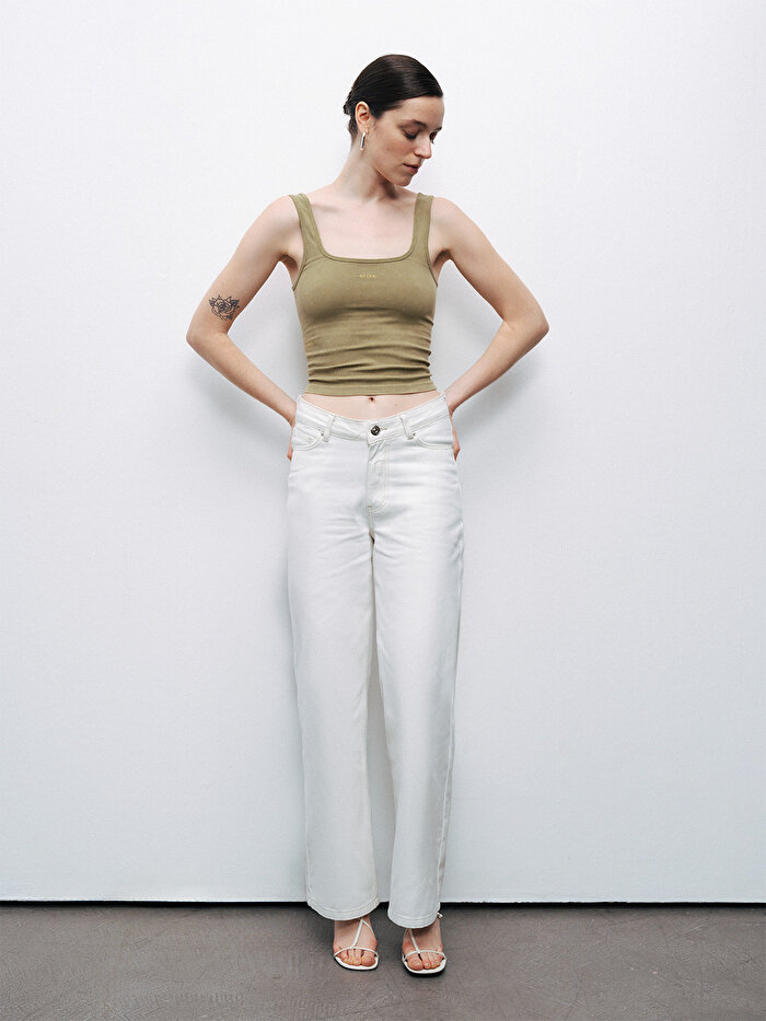 Nocturne Baskı Detaylı Crop Top