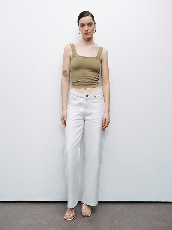 Nocturne Baskı Detaylı Crop Top