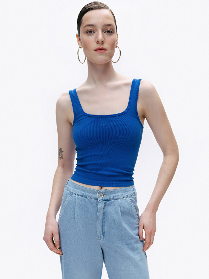 Nocturne Baskı Detaylı Crop Top