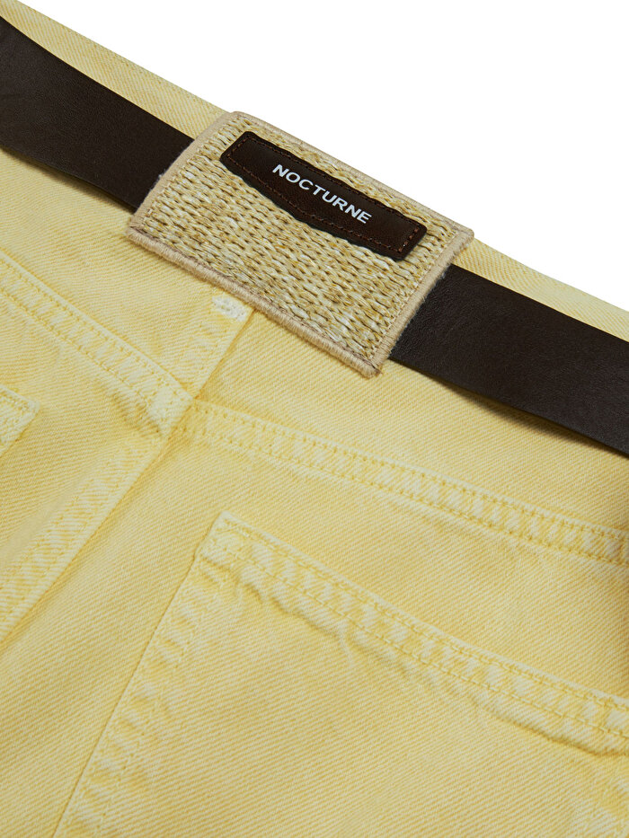 Nocturne Yüksek Bel Kemerli Jean Pantolon