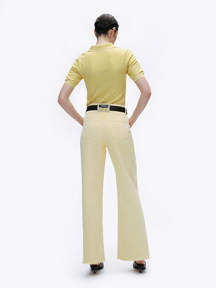 Nocturne Yüksek Bel Kemerli Jean Pantolon