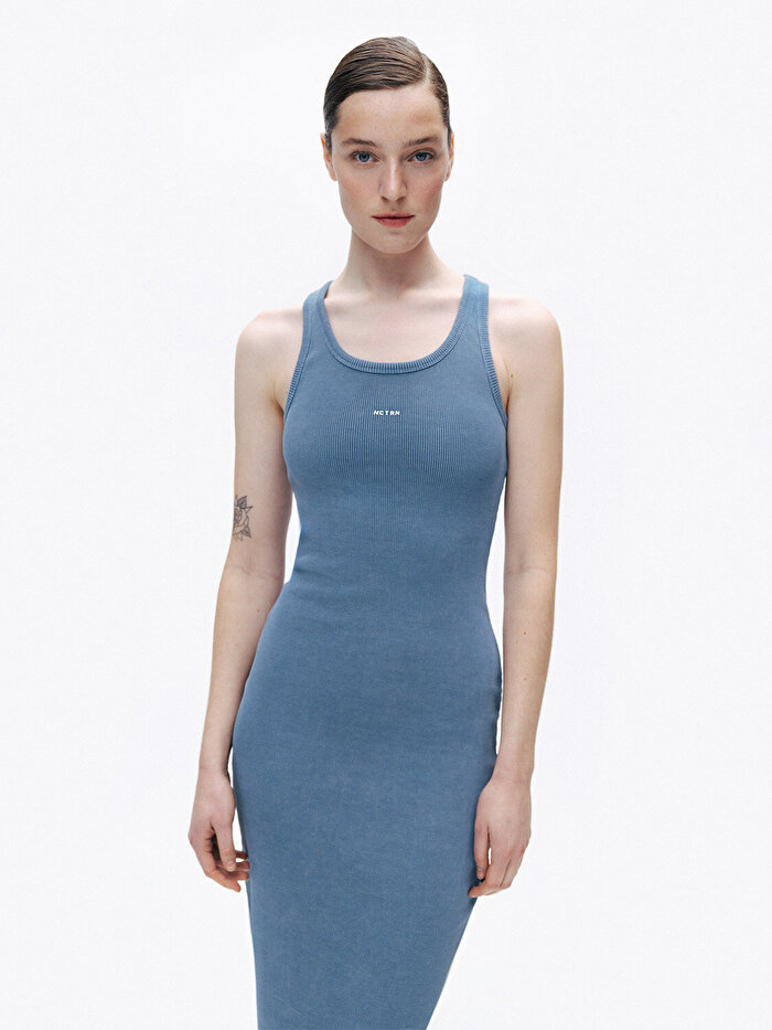 Nocturne Baskı Detaylı Maxi Elbise