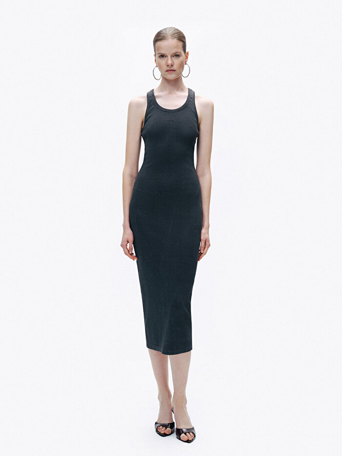 Nocturne Baskı Detaylı Maxi Elbise