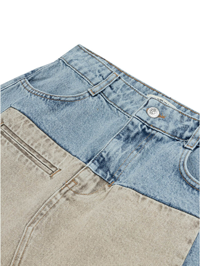 Nocturne Yıkama Efektli Mini Denim Etek