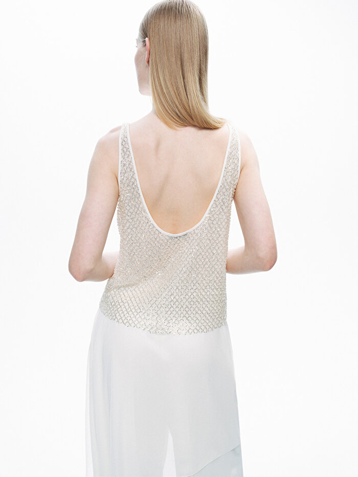 Nocturne Kristal Taş Detaylı Bluz