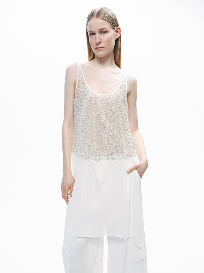 Nocturne Kristal Taş Detaylı Bluz