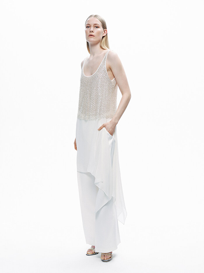 Nocturne Kristal Taş Detaylı Bluz