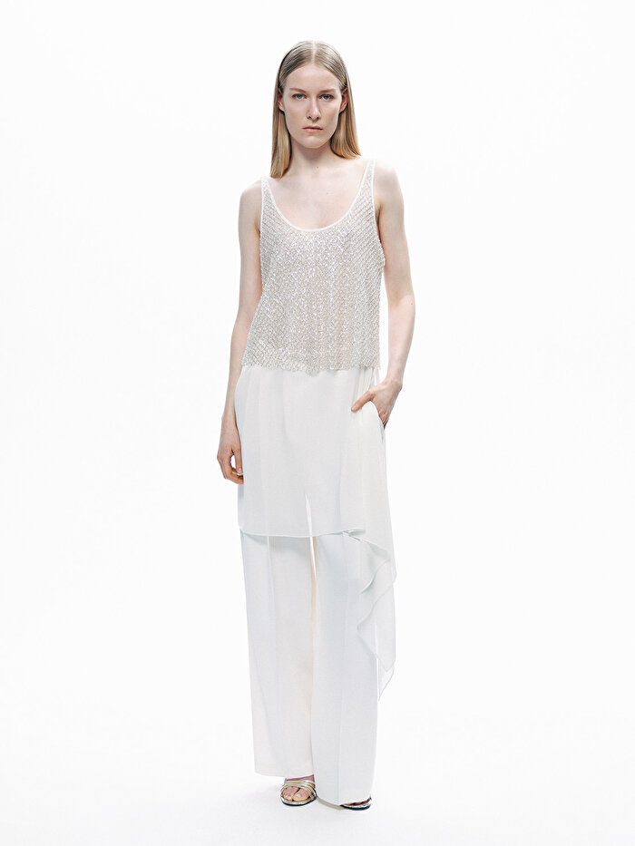 Nocturne Kristal Taş Detaylı Bluz