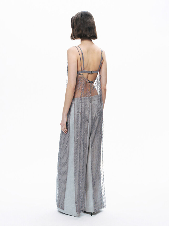 Nocturne Boncuk İşlemeli Maxi Yelek