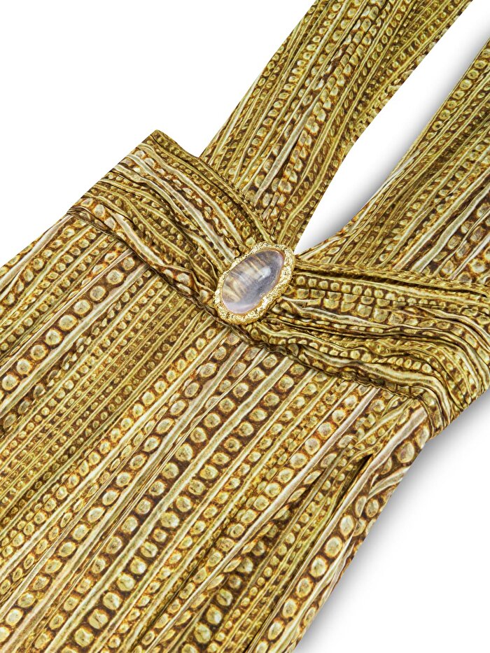 Nocturne Gold ve Taş Aksesuarlı Tulum