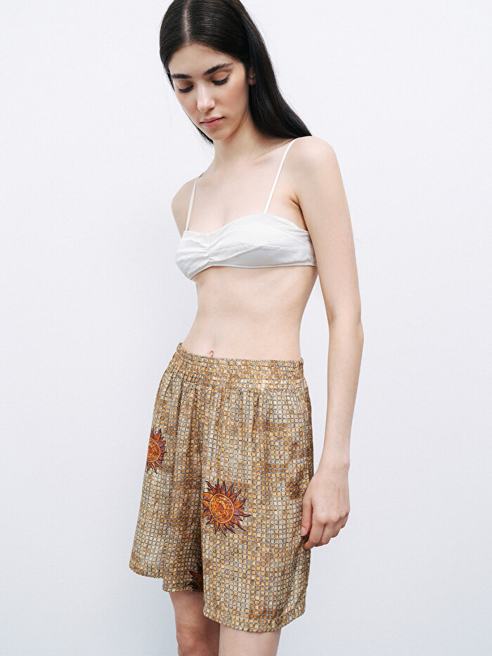 Nocturne Desenli Mini Şort