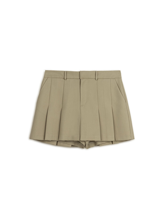 Nocturne Pileli Mini Şort Etek