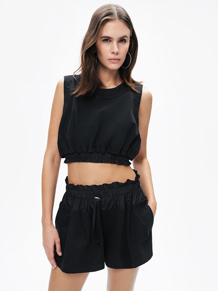 Nocturne Baskı Detaylı Crop Top