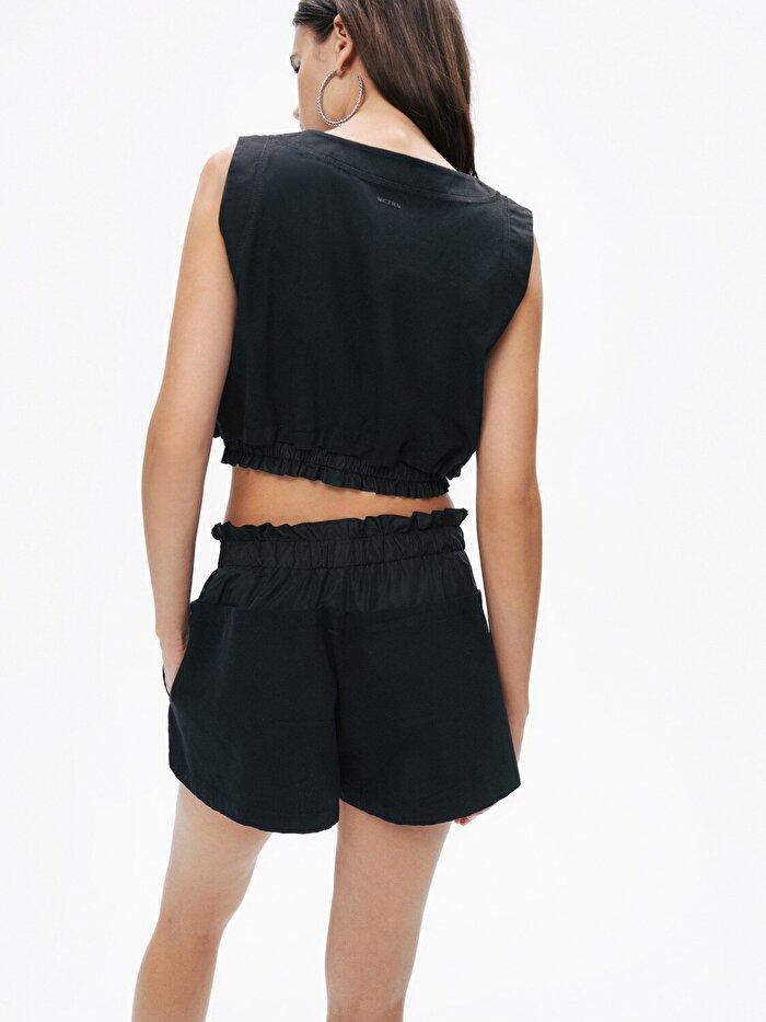 Nocturne Baskı Detaylı Crop Top