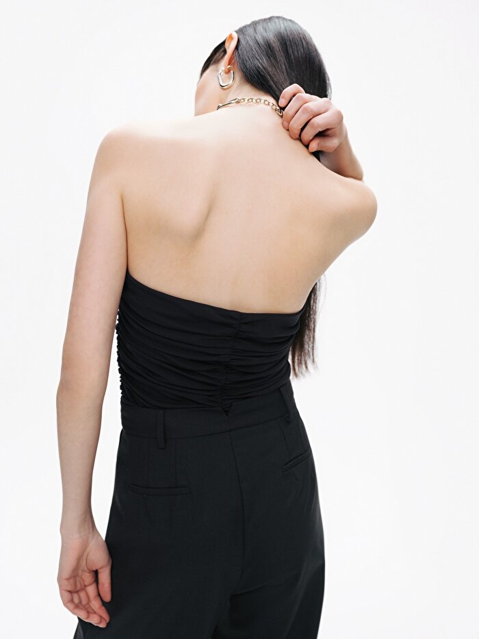 Nocturne Drape Tasarımlı Crop Top