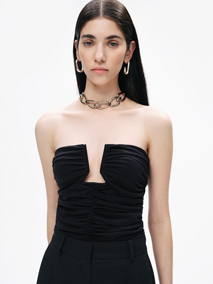 Nocturne Drape Tasarımlı Crop Top