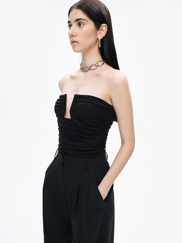 Nocturne Drape Tasarımlı Crop Top