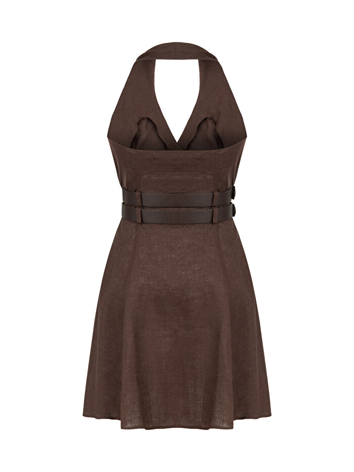 Nocturne Çift Kemer Detaylı Mini Elbise