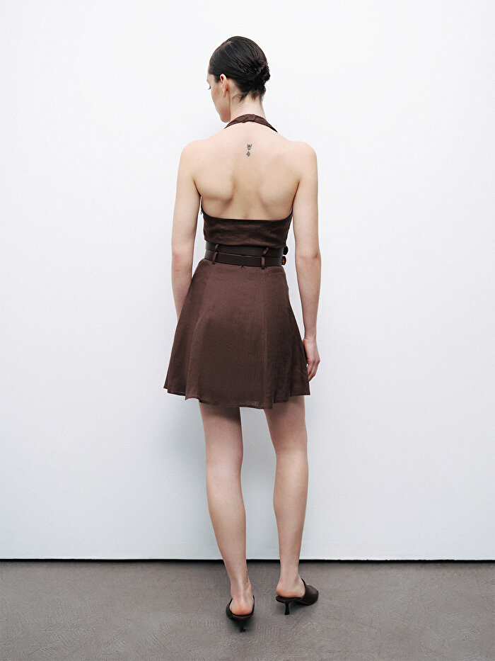 Nocturne Çift Kemer Detaylı Mini Elbise