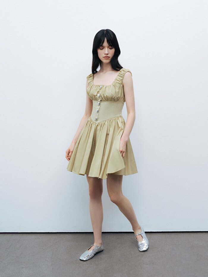 Nocturne Korse Görünümlü Mini Elbise