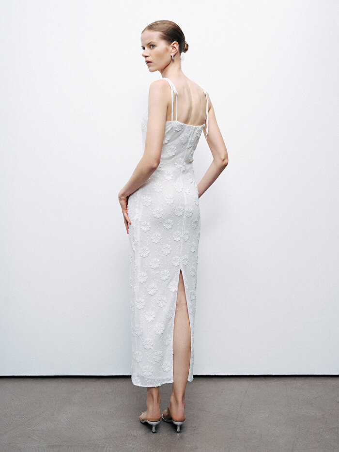 Nocturne Taşlı Brodeli Elbise