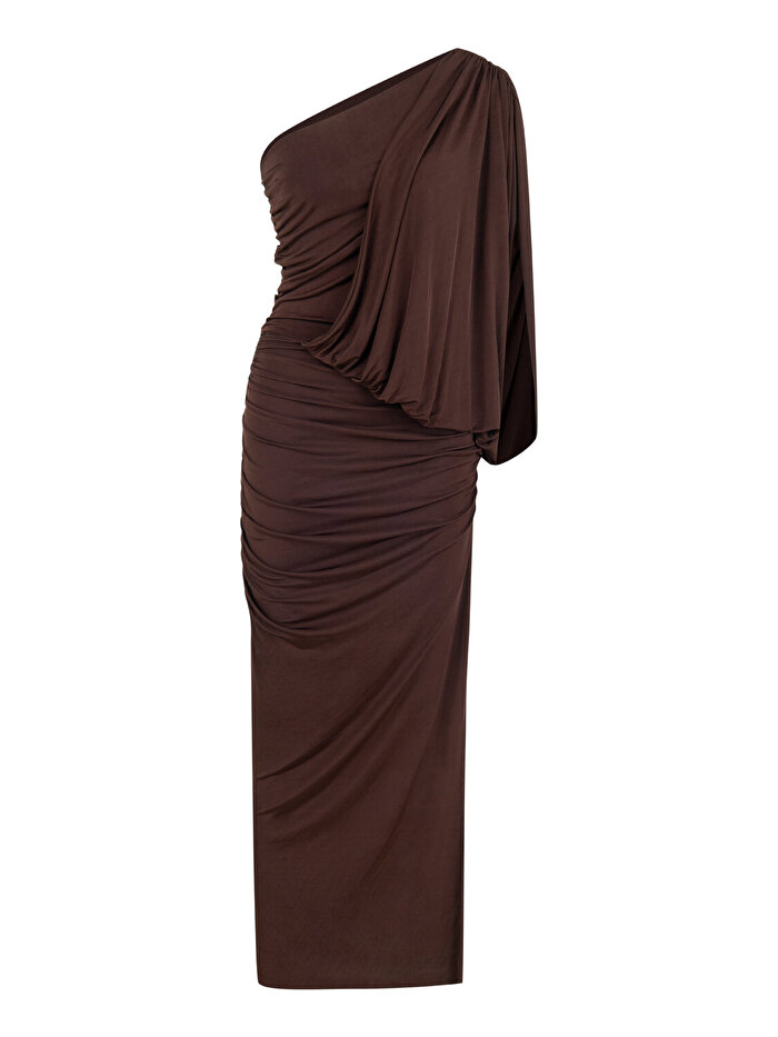 Nocturne Drape Detaylı Maxi Elbise