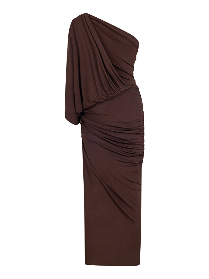 Nocturne Drape Detaylı Maxi Elbise
